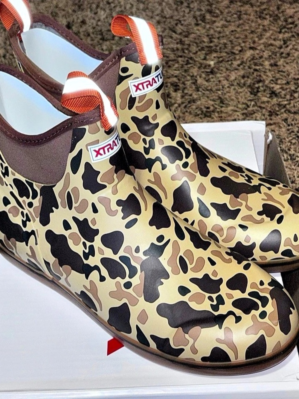 XTRATUF Duck Camo Ankle Deck Boots XMABDCAM Waterproof Fishing Footwear Size 12